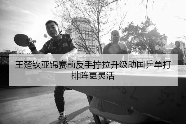 王楚钦亚锦赛前反手拧拉升级助国乒单打排阵更灵活